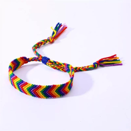 Pride Woven Rainbow Bracelets