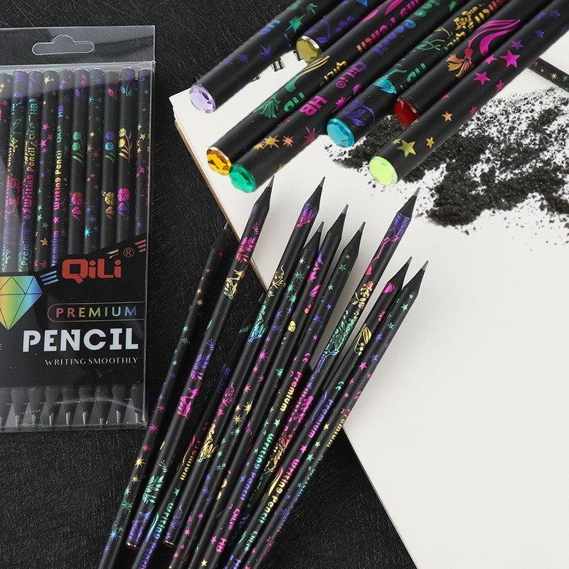Black Wood Pencil (12 Pieces/Set)