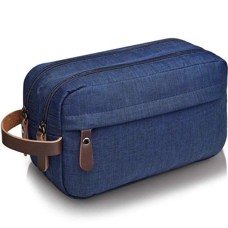 Canvas and Leather Toiletry Bag